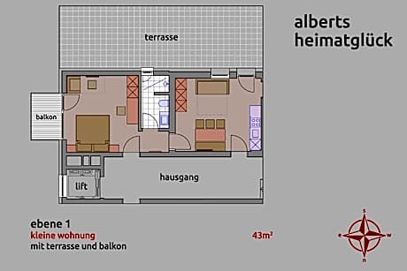 One-Bedroom Apartment with Balcony