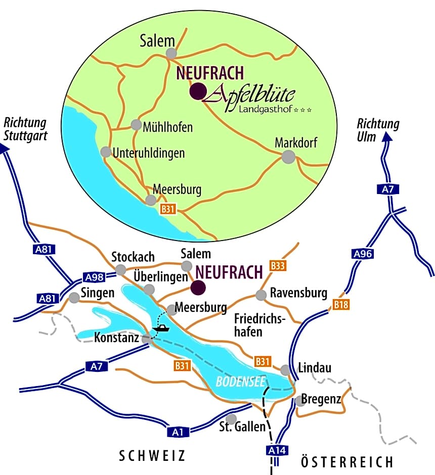 Apfelblüte bed & breakfast 8 km vom Bodensee