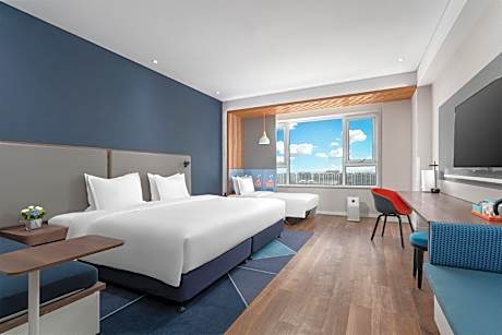 Standard Room with One King and One Twin Bed - City View