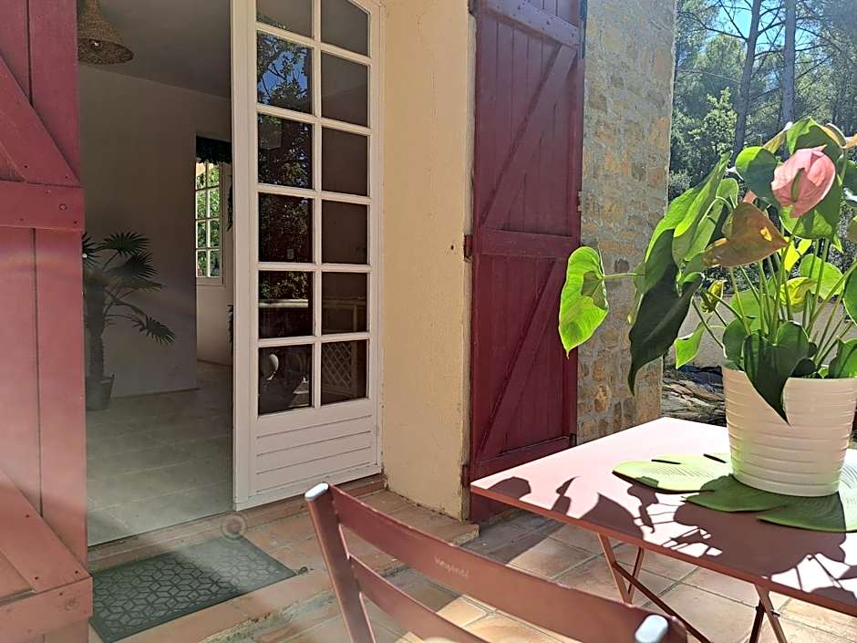 Gîtes Mas des rochers - Case bambou avec Spa