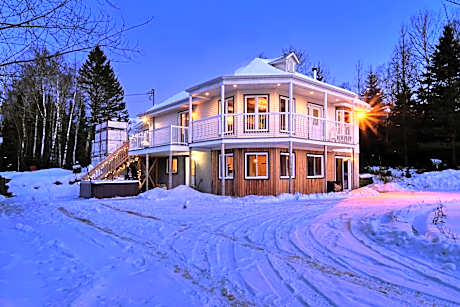 Spacious cottage in forest with spa