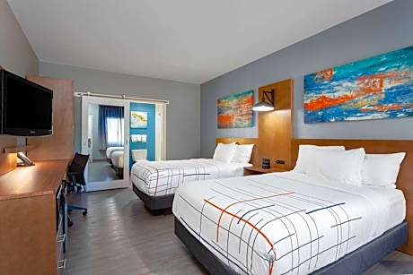 Double Room with Two Double Beds and Pool View - Non-Smoking