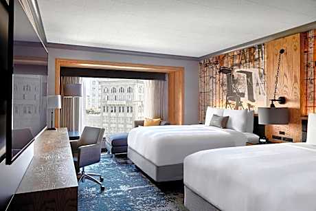 Queen Room with Two Queen Beds and Adapted Tub - Mobility and Hearing Accessible