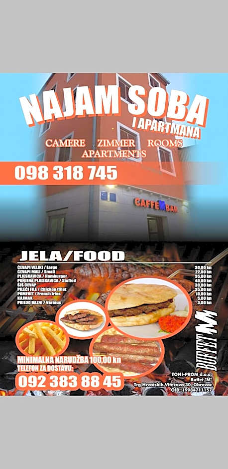 Buffet M Apartments and Rooms Obrovac
