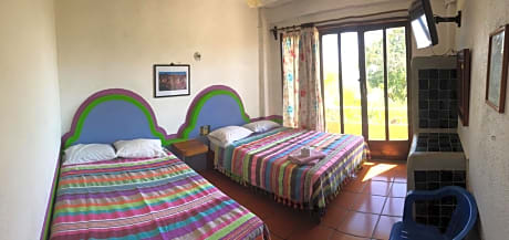Double Room with Two Double Beds with Balcony and AC