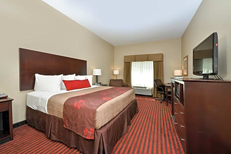 1 king bed, non-smoking, microwave and refrigerator, 37 inch lcd television, high speed internet access, full breakfast