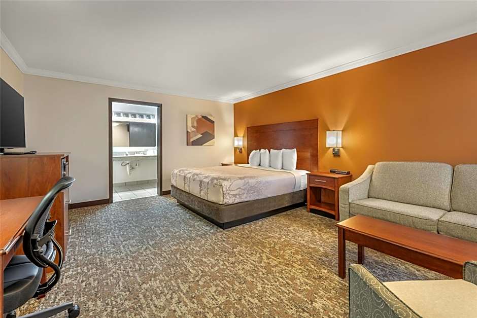 Photo 1 of 4 of 1 King Bed with Sofabed, Mobility Accessible, Roll in Shower
