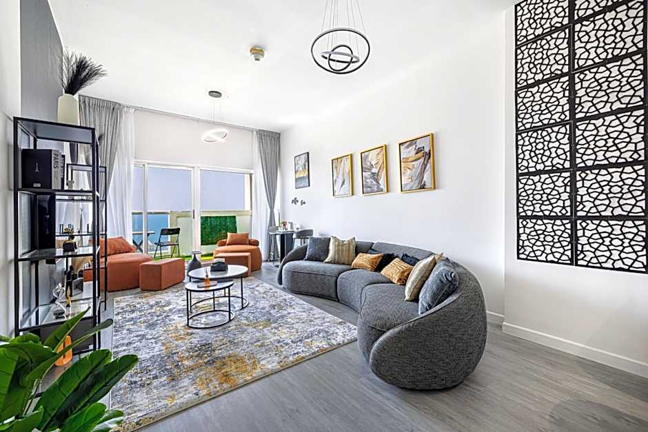 Sleek nordic style seaview condo