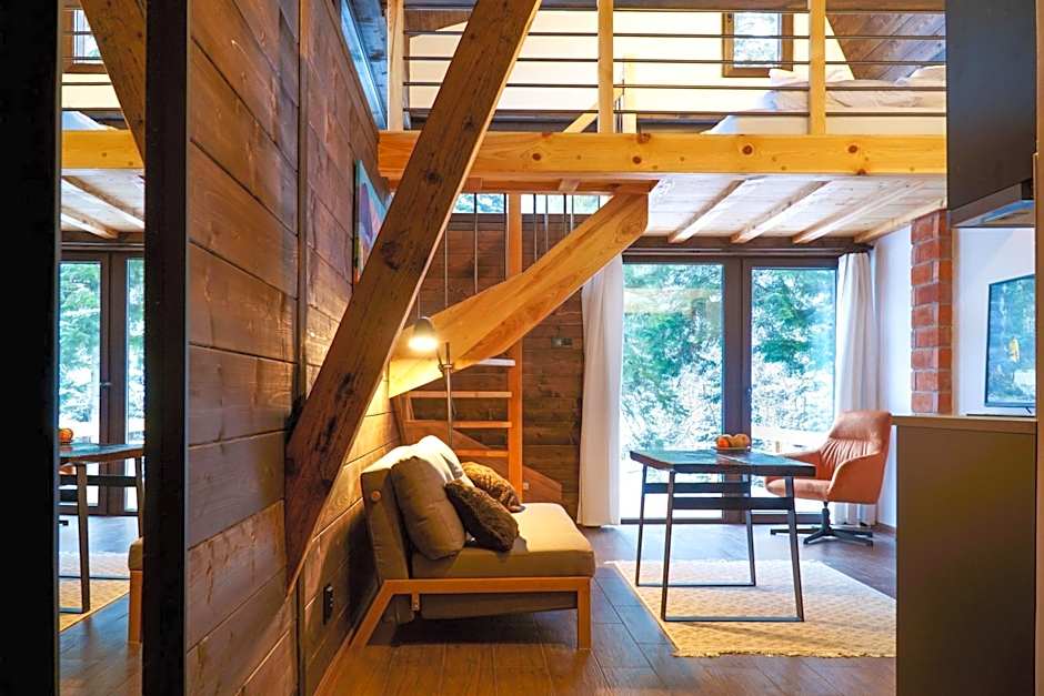 Novosiele Lifestyle Apartments - nad górską rzeką - Strefa relaksu sauna jacuzzi - Bieszczady