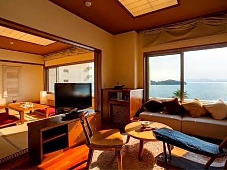 Premium Twin Room with Open-Air Hot Spring Bath and Ocean View