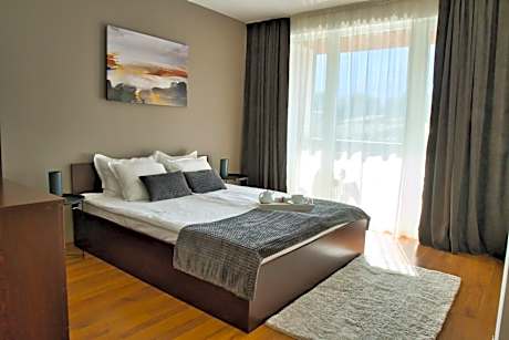 One-Bedroom Twin Apartment with Sofa Bed and Balcony - Kitchenette/Fireplace