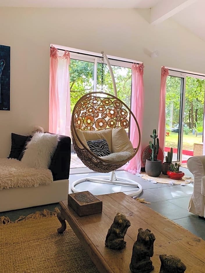 Hacienda de la Canopée avec piscine chauffée au sel