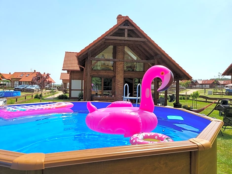 Domek z basenem nad jeziorem Gwiazdy, Ostoja Bukowo, Kaszuby