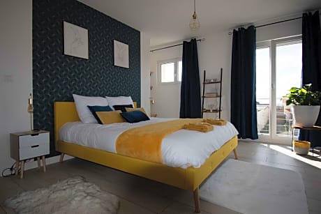 chambre scandinave-Suite-de Luxe-Douche-Balcon