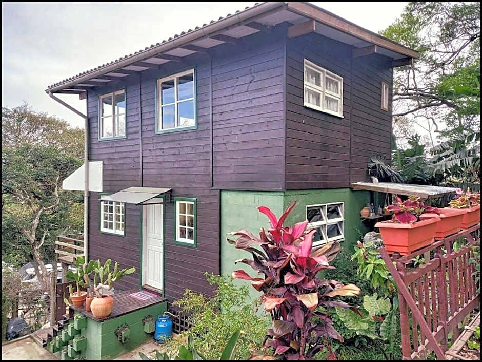 Cabana com vista mar, nascer do sol e lua cheia