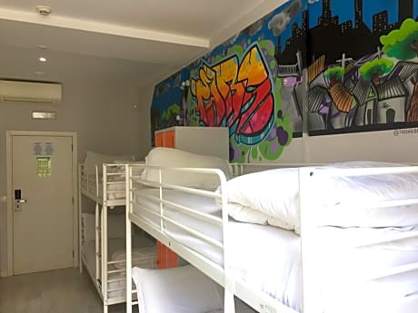 bed in dormitory female room