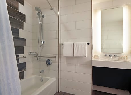 1 Queen Standard Bath Shower Combination
