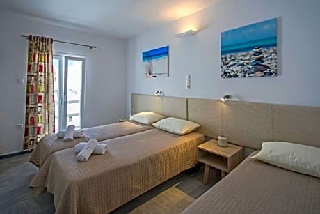Comfort Triple Room with Balcony and Side Sea View