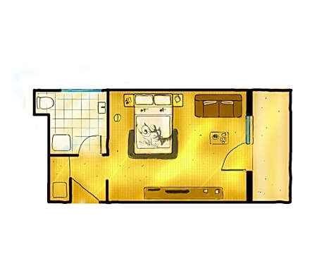 Comfort Double Room with Shared Balcony