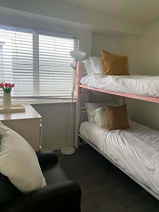 Room in an upper level 4 bedroom-1bathroom home on a quiet tree lined street