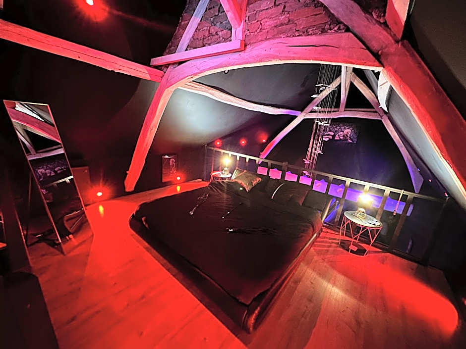 Loveroom de luxe - Thème 50 nuances de grey maison privative spa insolite