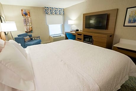  1 KING BED NONSMOKING - HDTV/FREE WI-FI/HOT BREAKFAST INCLUDED - EASY CHAIR/WORK AREA -