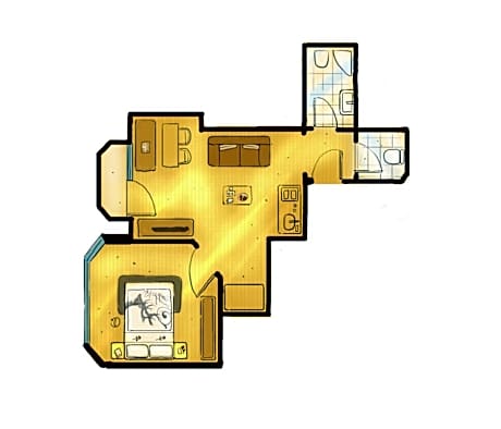 Apartment with Bay Window
