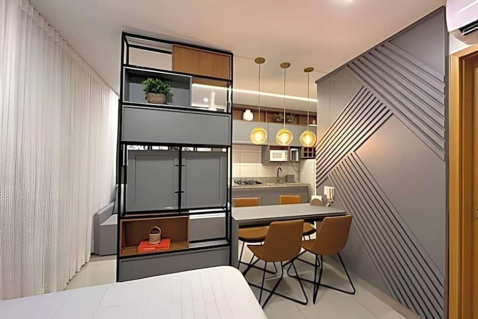 Moderno Flat com Jacuzzi no Pq. Vaca Brava