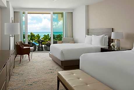 Deluxe Guest Room with 2 Queen, Partial Ocean view, Balcony