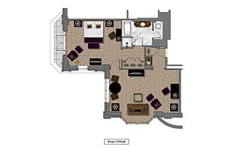 One bedroom suite with balcony