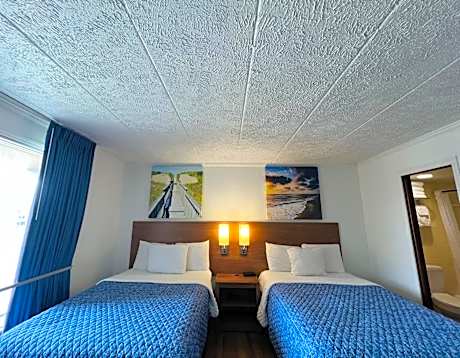Double Room with Two Double Beds and Street View - Non-Smoking