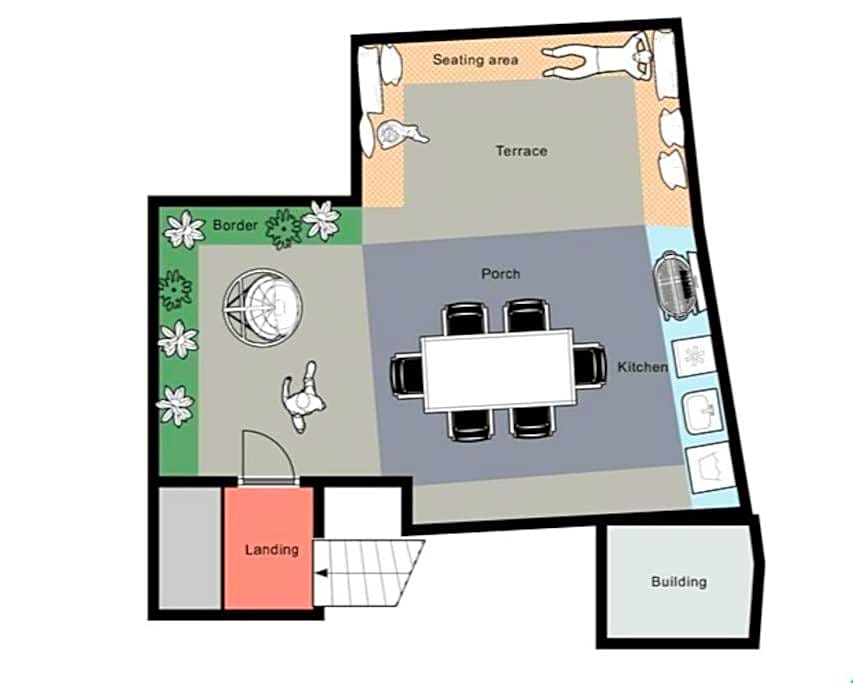 Andalusian house - Beach at 85 meters - Terrace