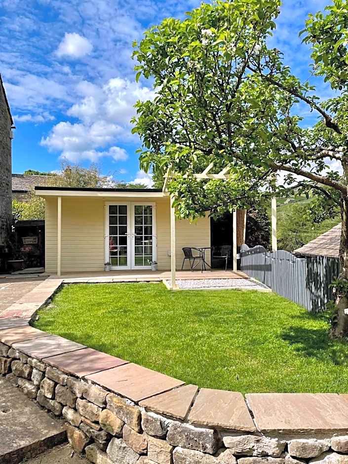 Apple tree hut, in a private garden