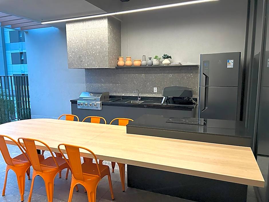 Studio a 500 metros do Allianz Parque, moderno, com piscina e academia