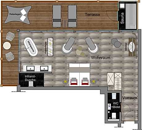 Deluxe Suite with Sauna and Whirlpool