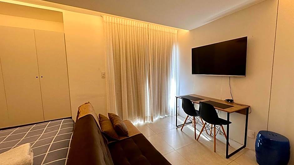 Studio Super Luxo com ar condicionado vaga piscina academia coworking etc