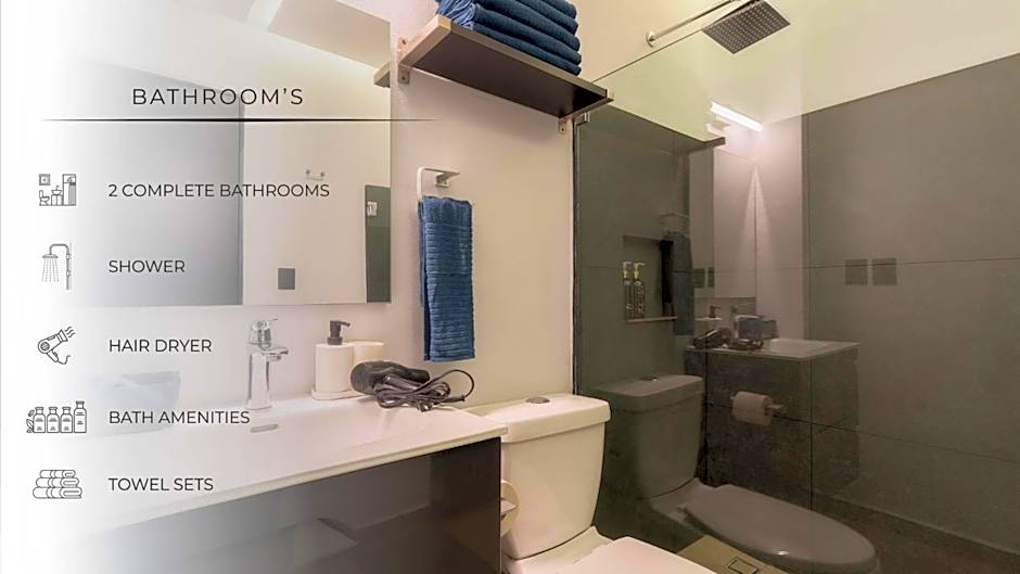 Zielo 3bdrm 2 bath Private balcony, Rooftop Walk to Zocalo