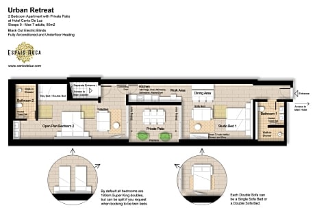 Two Bedroom Urban Retreat Apartment