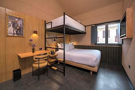 Room with Bunk Beds-One Twin Bed over One Queen Bed