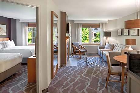 1 Bedroom Suite with 2 double beds and sofa bed and fireplace