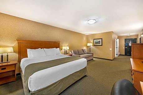 King Room with Mobility Accessible Roll-In Shower and Sofa Bed