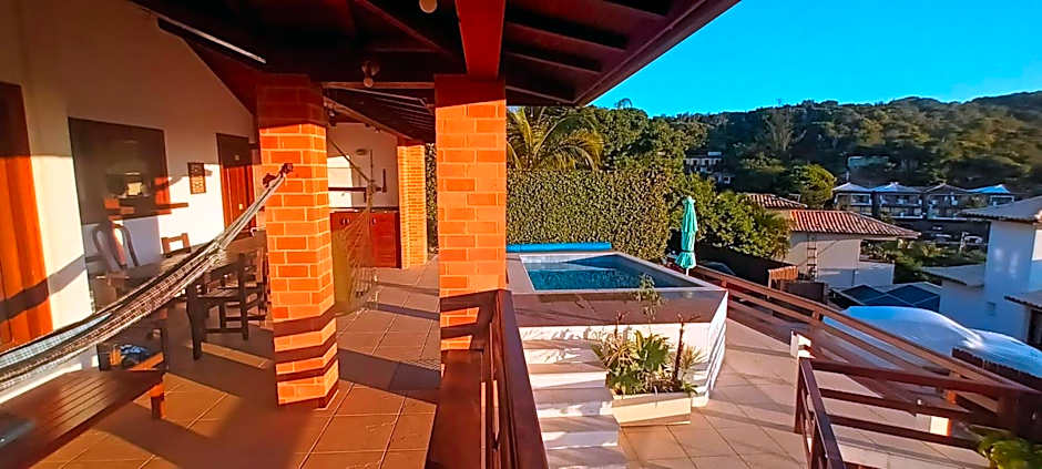 3Suítes, piscina e vista do mar em condomínio pé na areia - pátio compartilhado