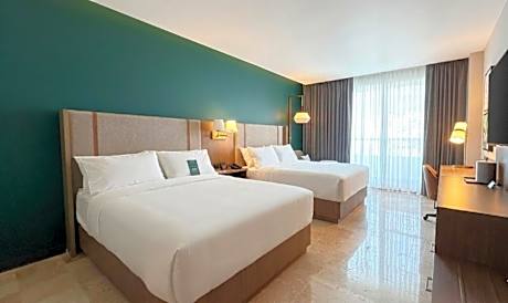 Standard Queen Room with Two Queen Beds, Balcony and City View - Top Floor