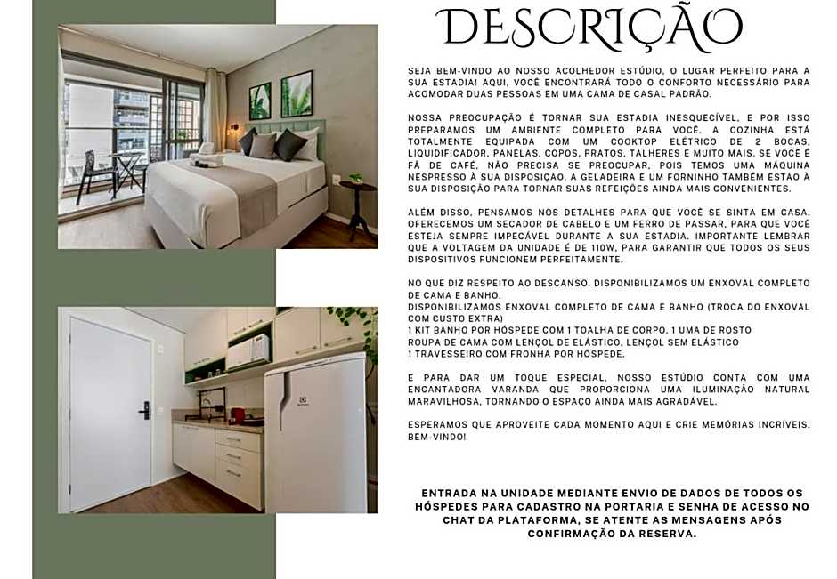 Easy Star - Studio iluminado e completo no Brooklin - YD01H