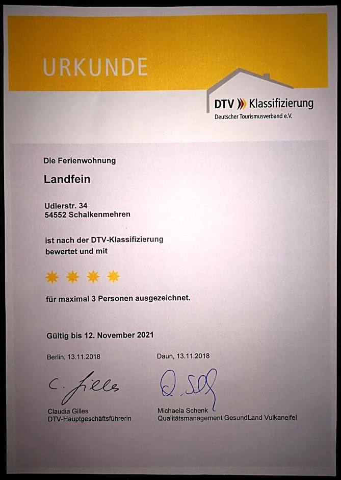 Ferienwohnung Landfein Schalkenmehren
