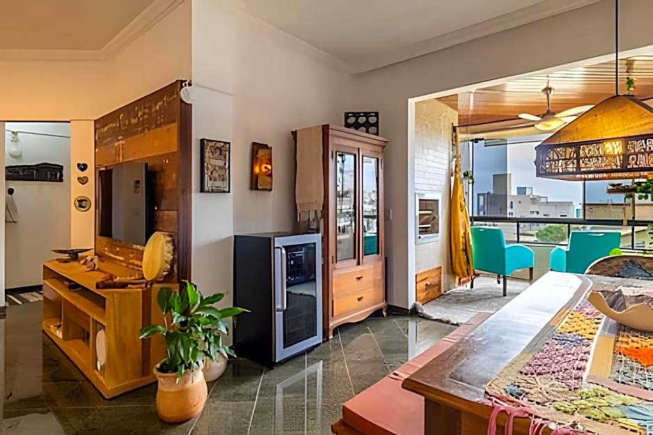 Conforto, Ar Cond., Churrasqueira e Vista Mar