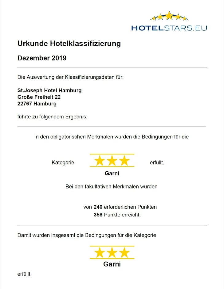 St.Joseph Hotel Hamburg - Reeperbahn St.Pauli Kiez