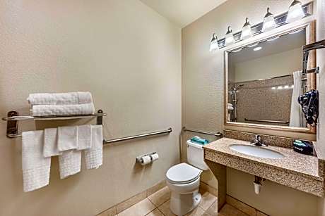 1 King Bed, Mobility Accessible, Communication Assistance, Roll In Shower, Non-Smoking, Full Breakfa