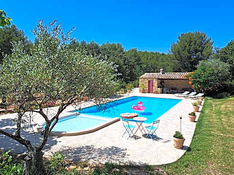 Gîtes Mas des rochers - Case bambou avec Spa et piscine
