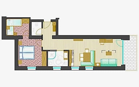 Two-Bedroom Apartment with Terrace